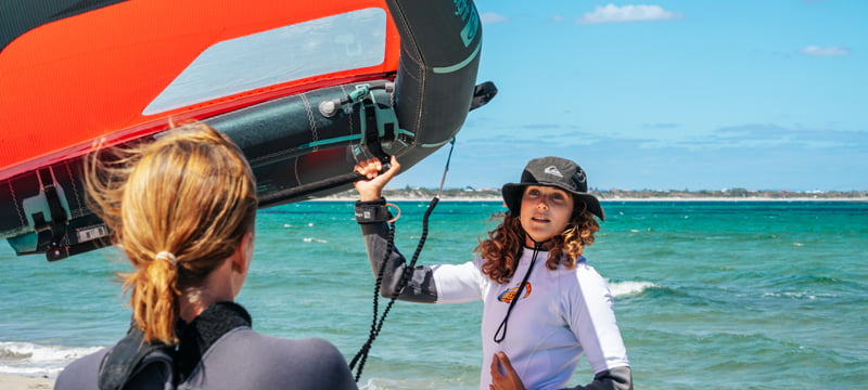 Wind foiling at The Pond in Safety Bay near Rockingham