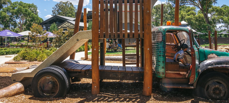 Kids playground area at Bailey Brewing Co