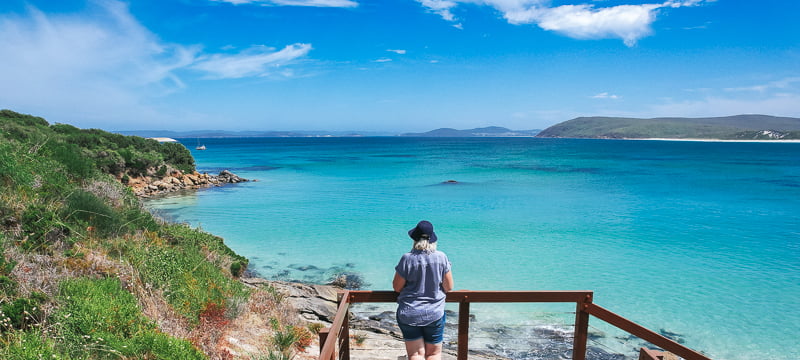 Looking out at the beautiful bay at Gull Rock Beach