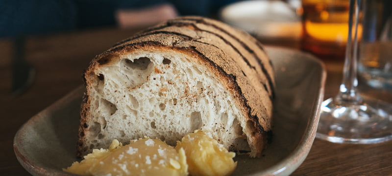 The rustic bread at Coogee Common