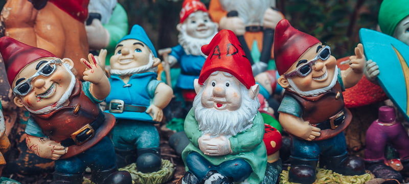 The happy gnomes at Gnomesville