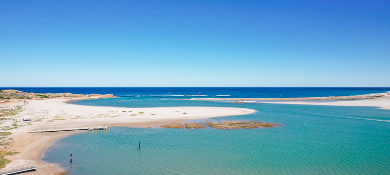 The beach at the township of Kalbarri