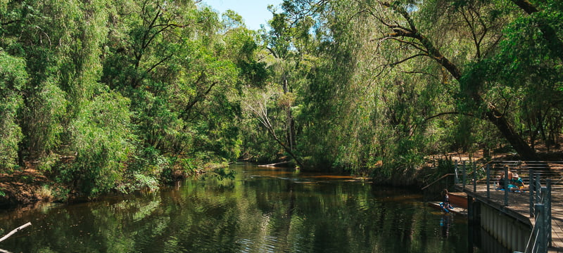 View of the pretty Honeymoon Pool in Wellington National Park