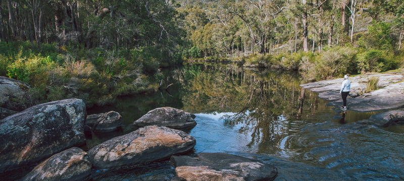 Big Rock and Little Rock along the Collie River.