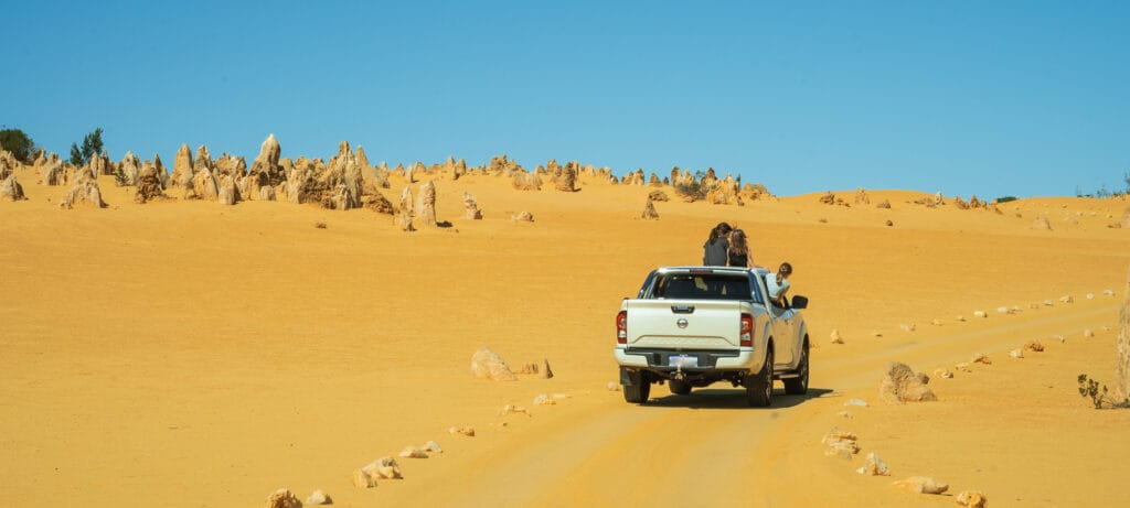 The limestone spires of the Pinnacles Desert.