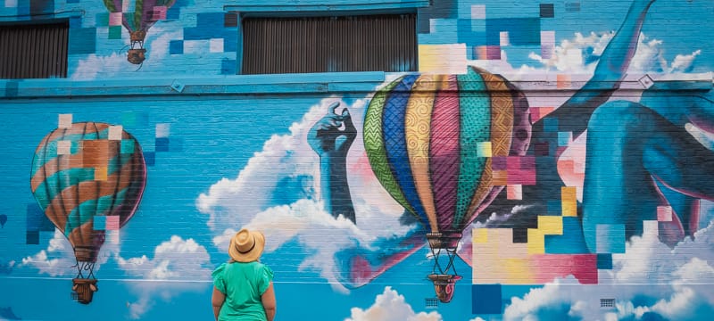 One of Northam's public art murals.