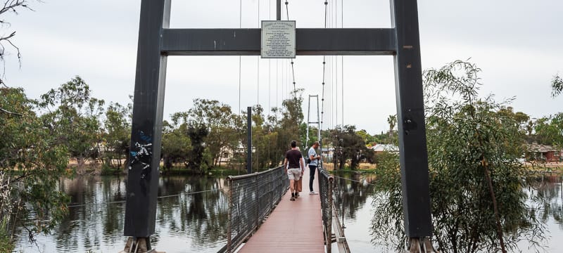 Northam's Suspension Bridge over the Avon River.
