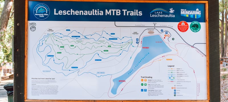 One of the mountain bike trails at Lake Leschenaultia.