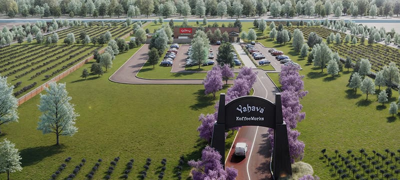 An artist's impression of the new Yahava KoffeeWorks set to open in the Swan Valley in 2028