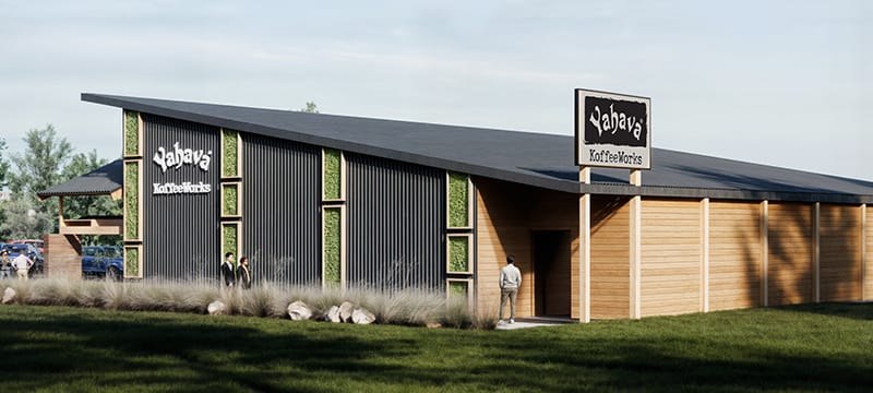 An artist's impression of the new Yahava KoffeeWorks set to open on a new site in the Swan Valley in 2028